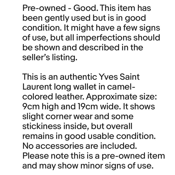Yves Saint Laurent Tan Leather Wallet - Picture 13 of 13